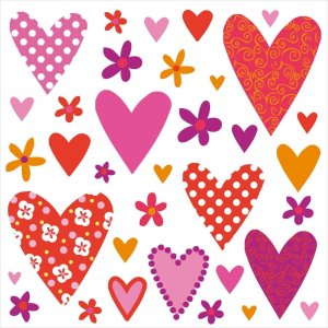 Mini Card Art Level Hearts-Pattern Mix