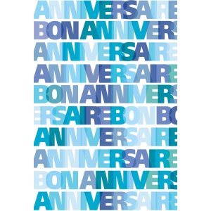 Artebene Card Bon Anniversaire-blue