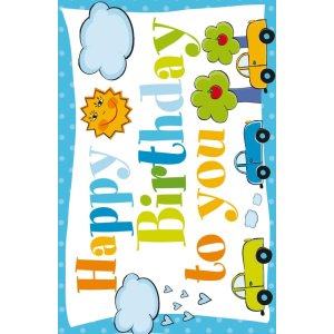 Artebene Card Birthday-Cars-Boys