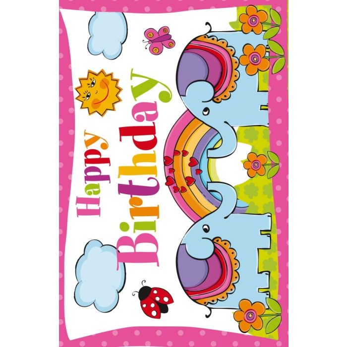 Artebene Card Birthday-Elephants-Girls