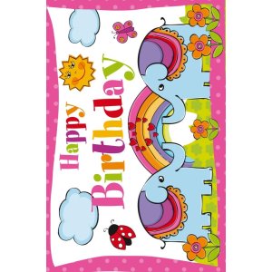 Artebene Card Birthday-Elephants-Girls