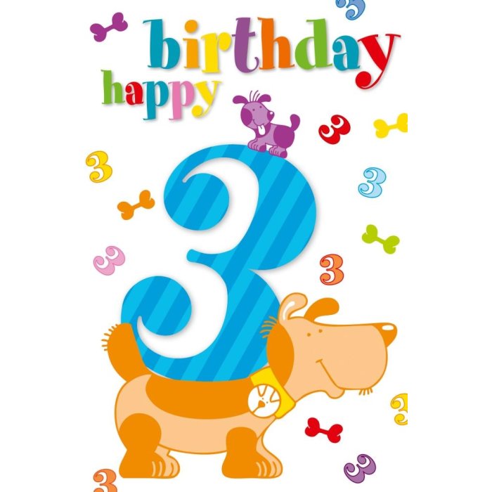 Artebene Card Embossing-3rd Happy Birthday-Kids