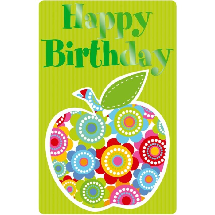 Artebene Card Embossing-Birthday-Apple