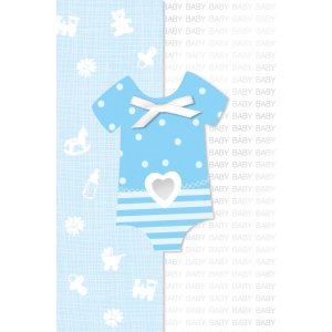 Artebene Card Embossing-Baby-Strampler-blue