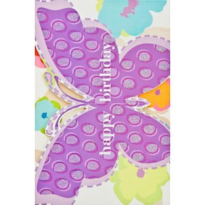 Artebene Card Birthday-Butterfly-Glitter-