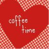 Paper napkins Heart - coffeetime - red