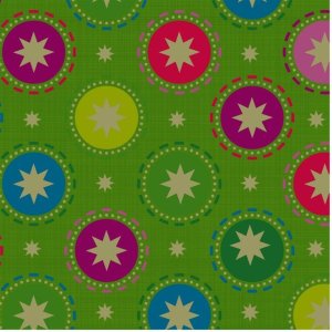 Paper napkins Dots - star - green