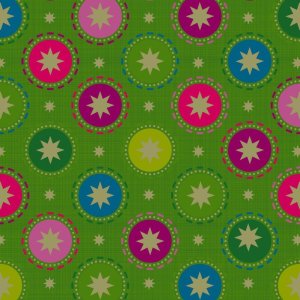 Paper napkins Dots - star - green