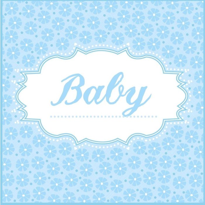 Paper napkins Baby - bleu