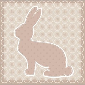 Paper napkins Hase taupe 33x33 cm