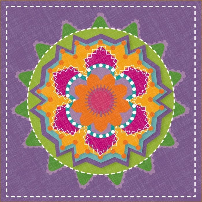 Paper napkins Kaleido - plum