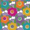 Paper napkins flower - modern - plum