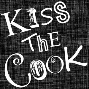 Paper napkins Kiss the Cook - black