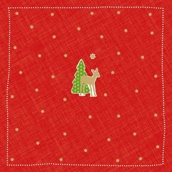 Paper napkins Bambi - small - red