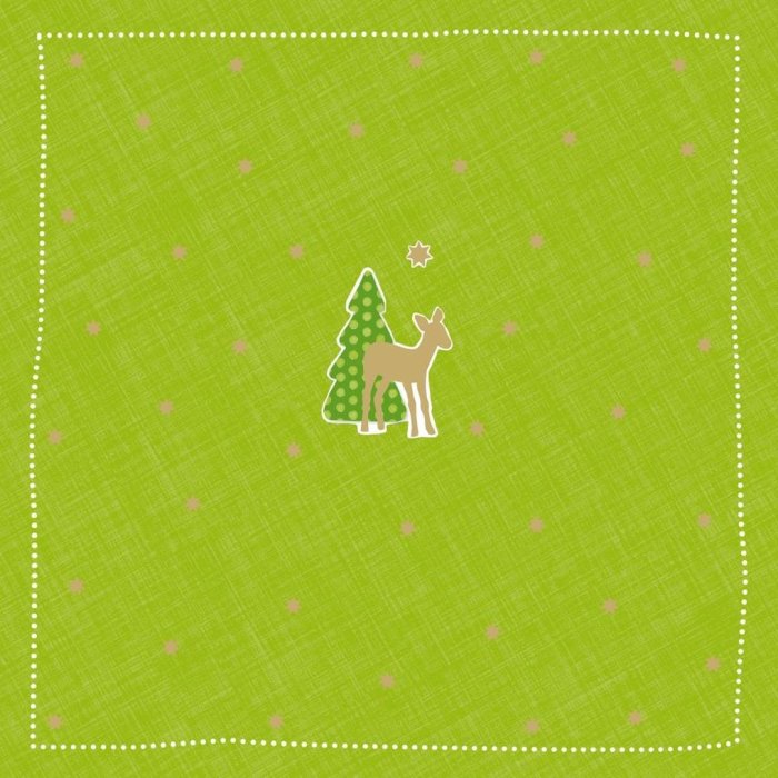 Paper napkins Bambi - small - green