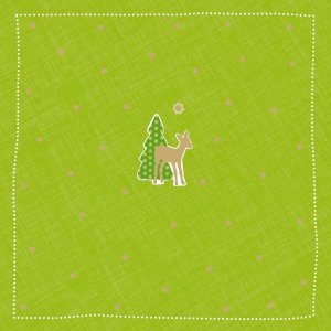 Paper napkins Bambi - small - green