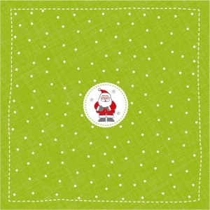 Paper napkins Santa - Mini - green