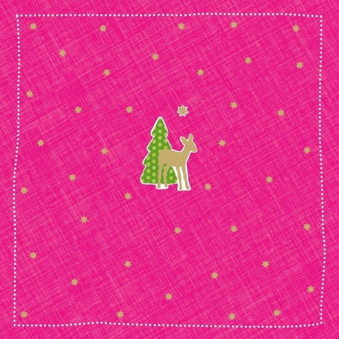 Paper napkins Bambi - small - pink