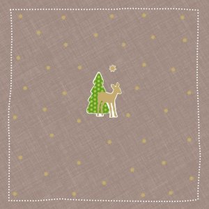 Paper napkins Bambi - small - taupe