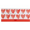 Artebene Money Envelope Hearts-Red-Silver