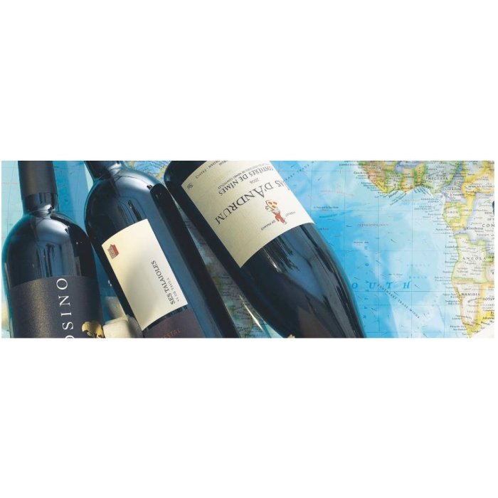 Artebene Map Wine Bottles-Map-21x8 cm