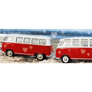 Artebene Card Bus on the Beach-21x8 cm