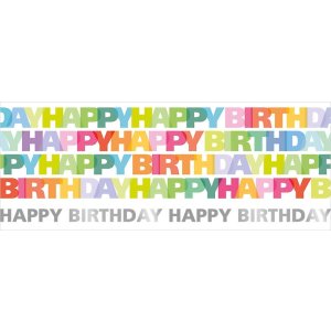 ARTEBENE card embossing - Birthday - multic. - 21x8 cm