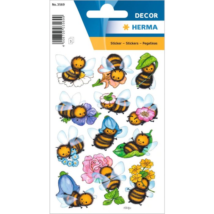 HERMA decorative labels DECOR Lustige Bienen