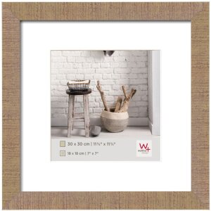 Home wooden frame 20x20 cm beige brown