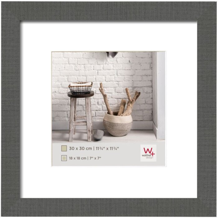 Home wooden frame 20x20 cm grey