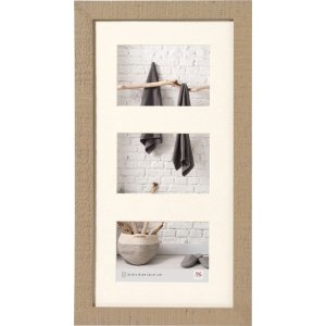 HOME Gallery Frame 3 photos 10x15 beige brown