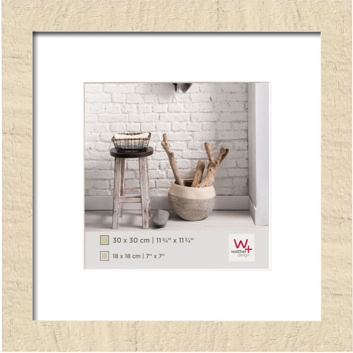 Home wooden frame 40x40 cm cream white