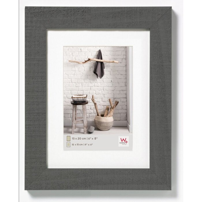 Home wooden frame 15x20 cm grey