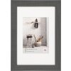 Home wooden frame 18x24 cm grey with mat 13x18 cm