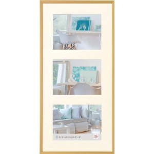 Walther Gallery Frame New Lifestyle 3 photos 15x20 cm gold