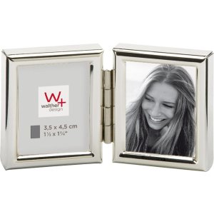 Chloe 3 portrait frame, 2 X 3.5x4.5 cm silver