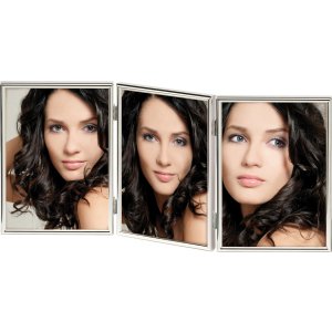 Chloe 3 portrait frame 3x 13x18, silver