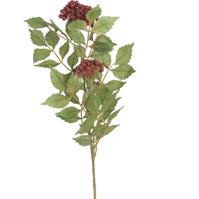 Dekozweig with red berries 74 cm