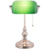 Office table lamp of glass 27x40 cm in green