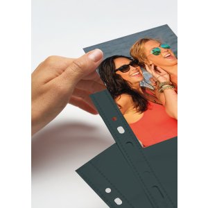 10 x black transparent photo sleeves for photo size 9x13cm