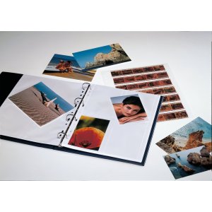 10 photo sleeves 9x13cm black - horizontal