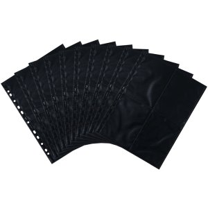 photo sleeves 10x15cm -black vertical- 10 sleeves