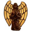 Angel figure bronze with shining wings 18x20 cm