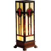 Tiffany table lamp red - brown 12,5x35 cm