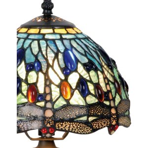 Floor lamp Tiffany dragonfly colorful Ø 21x33 cm