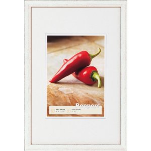 Peppers wooden frame 20x30 cm silver