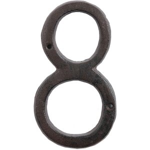 number (8) 15 cm cast-iron