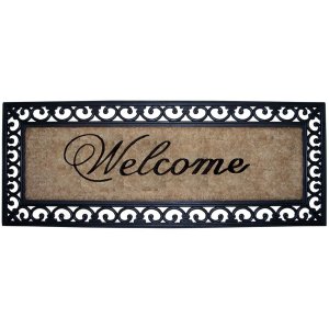 Door mat Welcome black 120x45 cm