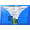 Presentation folder with double inner pocket made from PP 400?, for A4 Blue