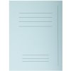 Pack of 50 file folders with labeling panel made from recycled cardboard 250g Foldyne Forever, for A4 Light blue